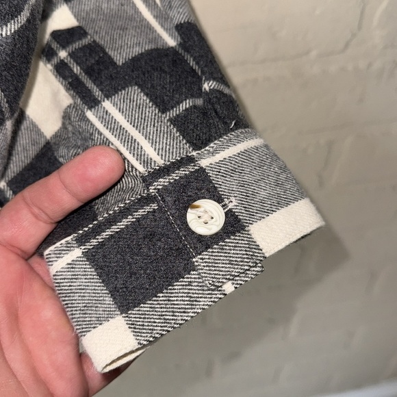 Falls Creek flannel tunic popover XL soft cream gray long sleeve NEW - Picture 6 of 6
